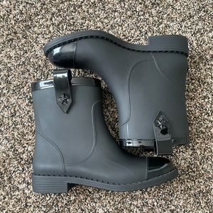 Jimmy Choo Edie Black Rain Boots 38